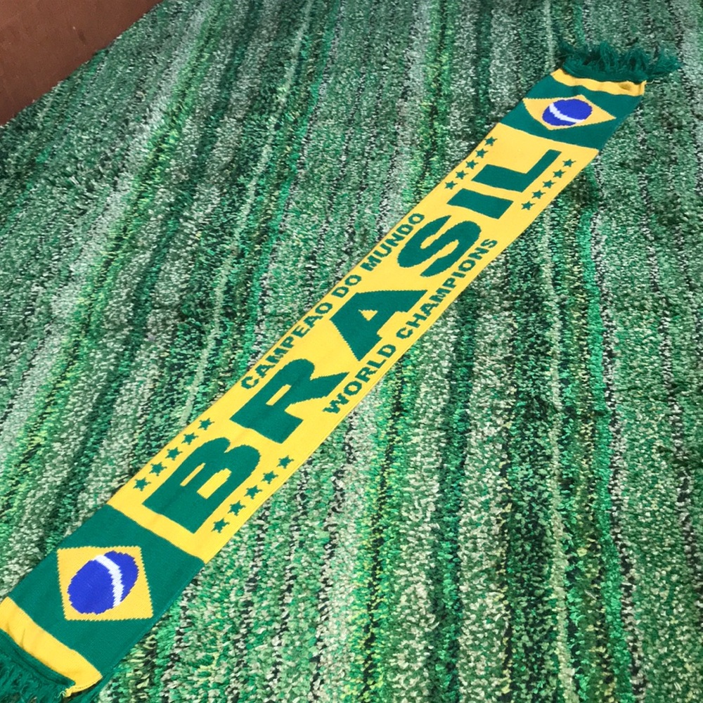 Brazil Fan Scarf - Green and Yellow